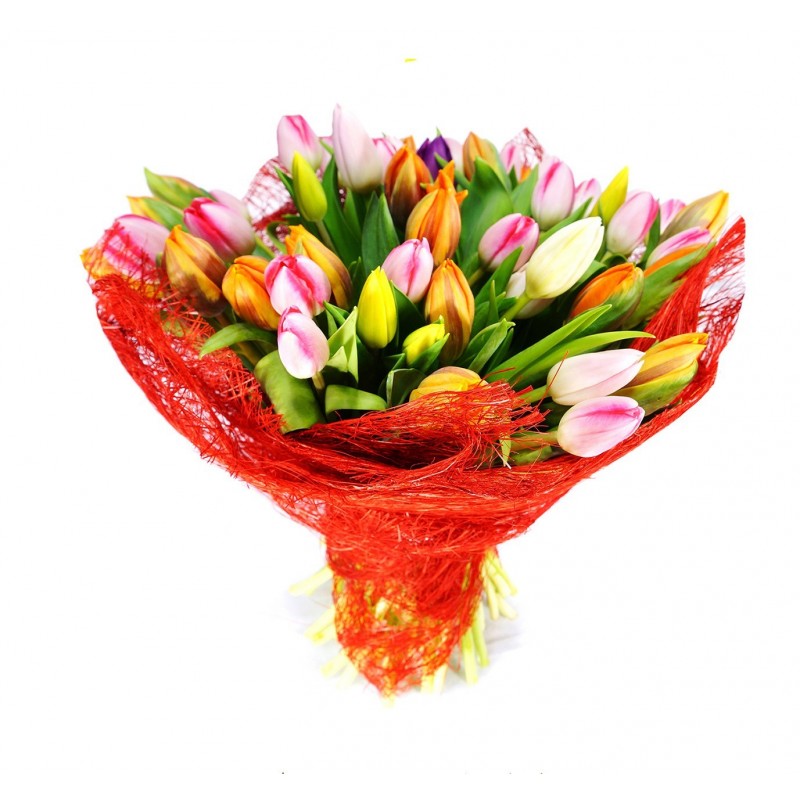 Kwiaciarnia Kwiatkarnia poleca bukiet z tulipanów.